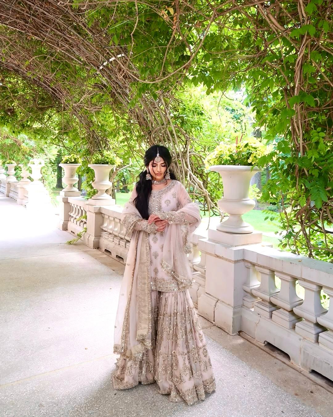 party Wear Look Pur Heavy Faux Georgette Top Plazzo & Dupatta Set