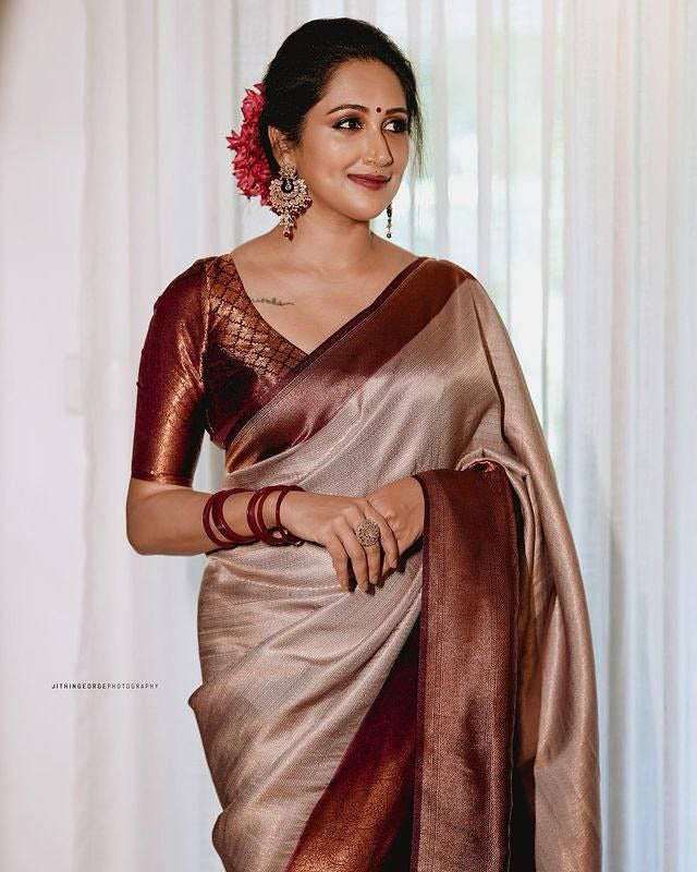 SOFT LICHI SILK CLOTH RICH PALLU & JACQUARD WORK