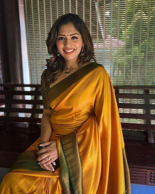 SOFT LICHI SILK CLOTH RICH PALLU & JACQUARD WORK