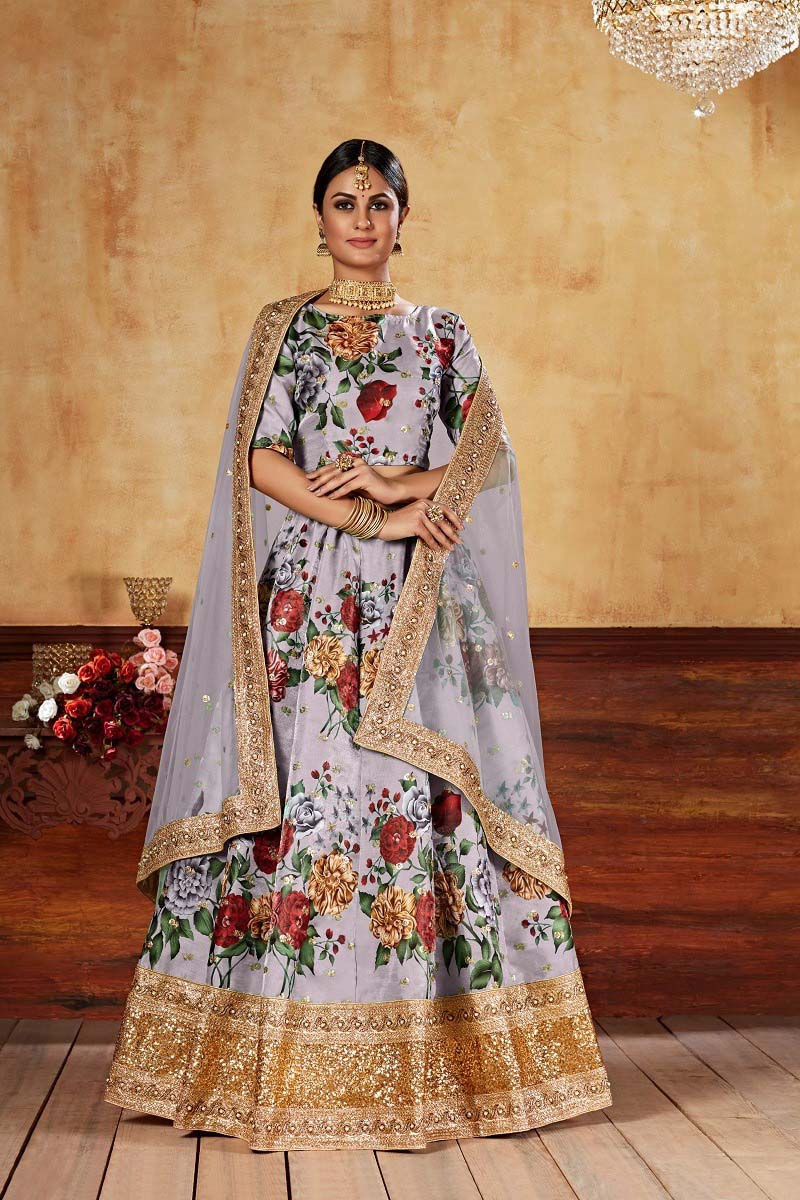 WEDDING SEASON SPECIAL FLOWER PRINTED LEHENGA CHOLI SET