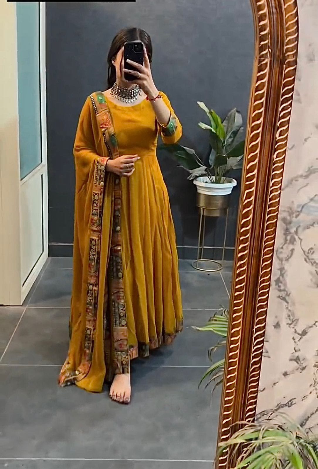 Introducing New Gown with Duptta