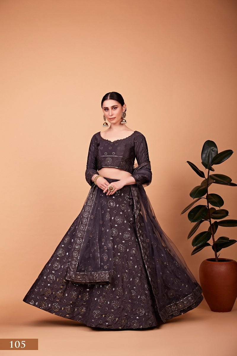 A Modern Yet Traditional Look The Butterfly Net Lehenga Choli Is Usually Can Wear At Weddings And Sangeet Function