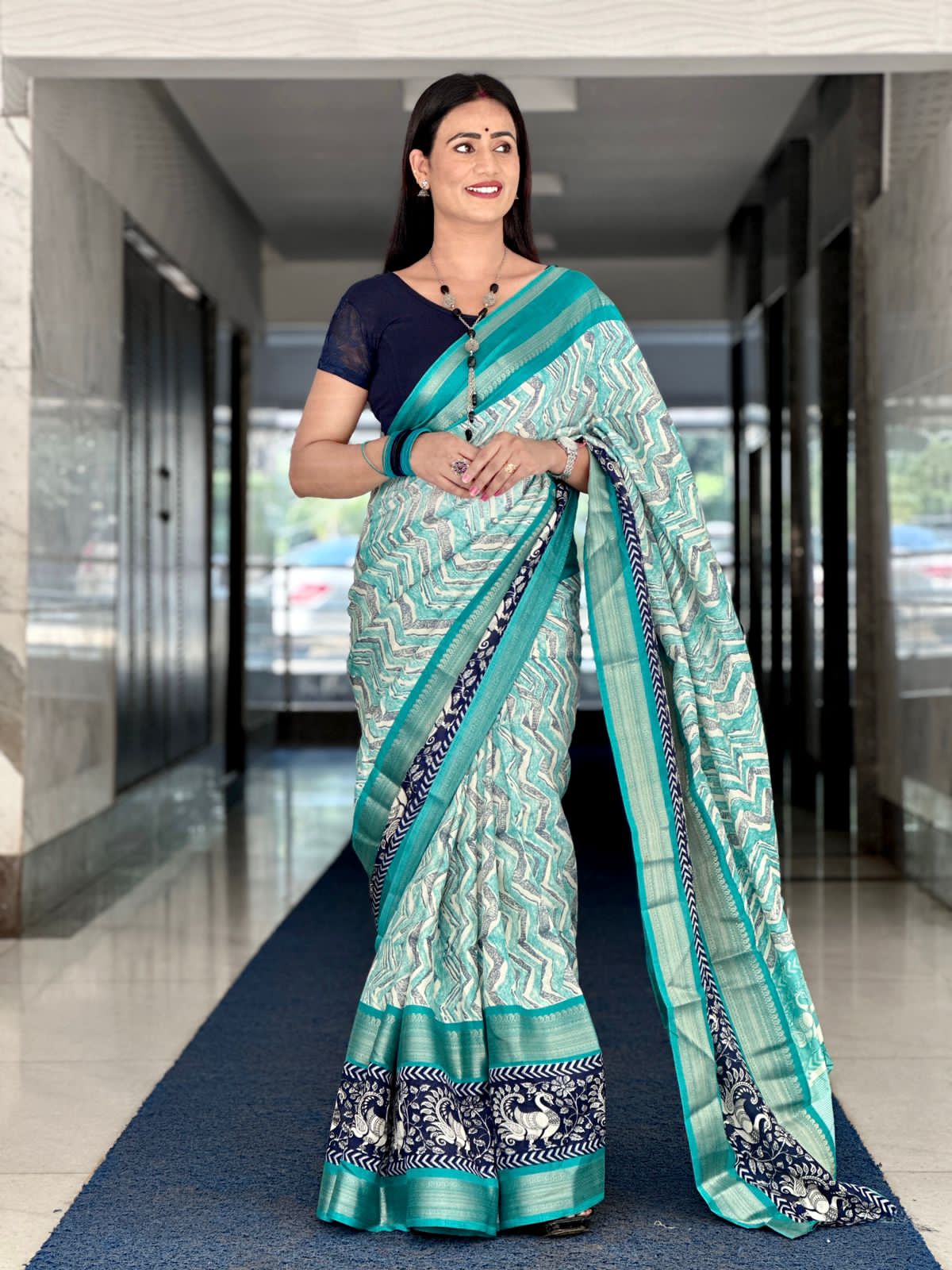Heavy dola silk saree