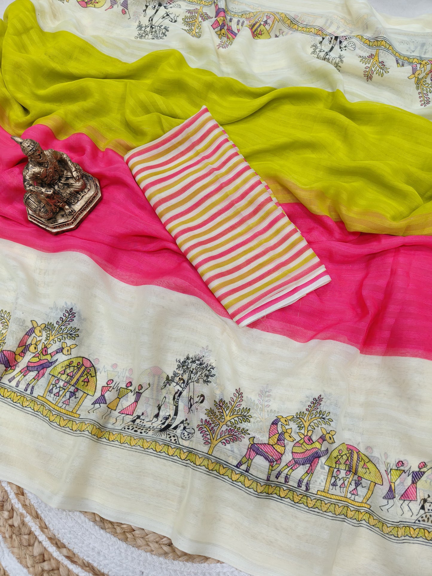 Heavy blooming Georgette saree