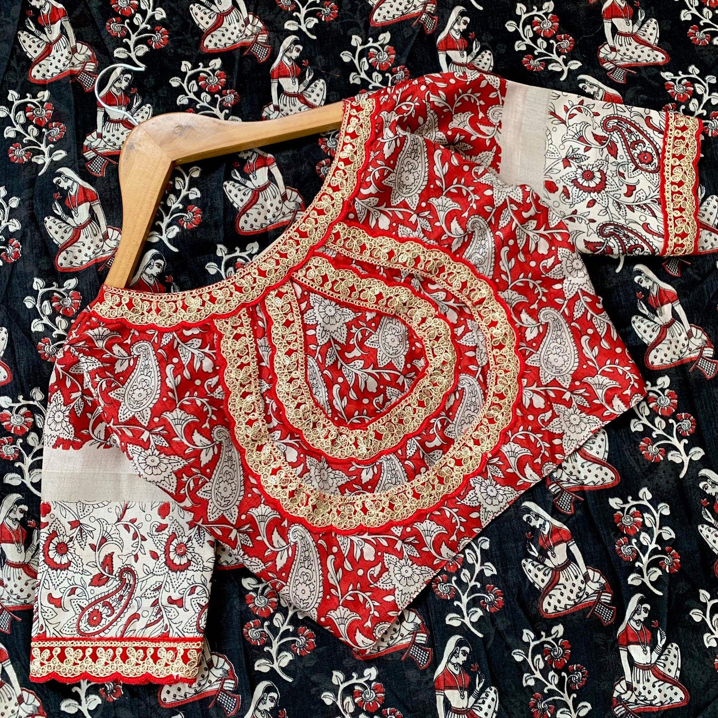 Soft Cotton Silk Fabric With Kalamkar