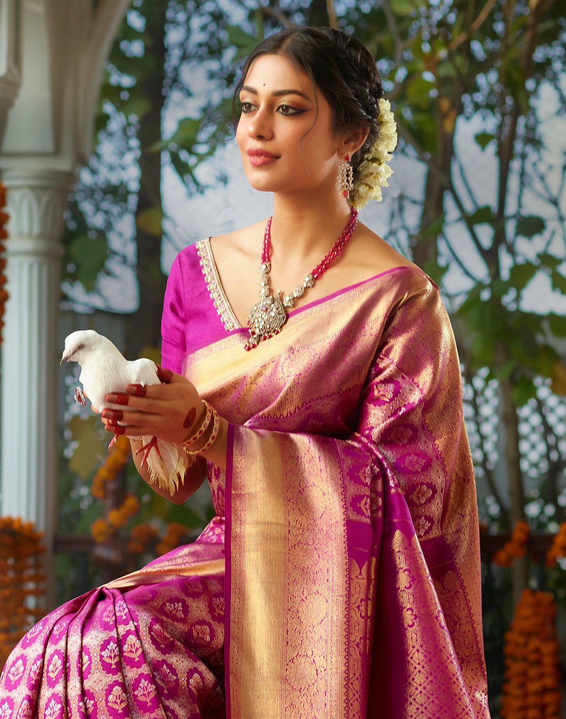 RED Banarasi Soft Silk Saree from the lvsakhi