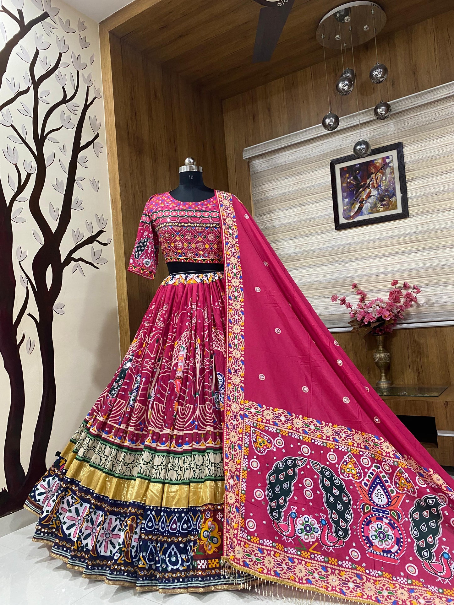 NEW NAVRATRI SPECIAL DESIGNER PRINTED LAHENGA CHOLI