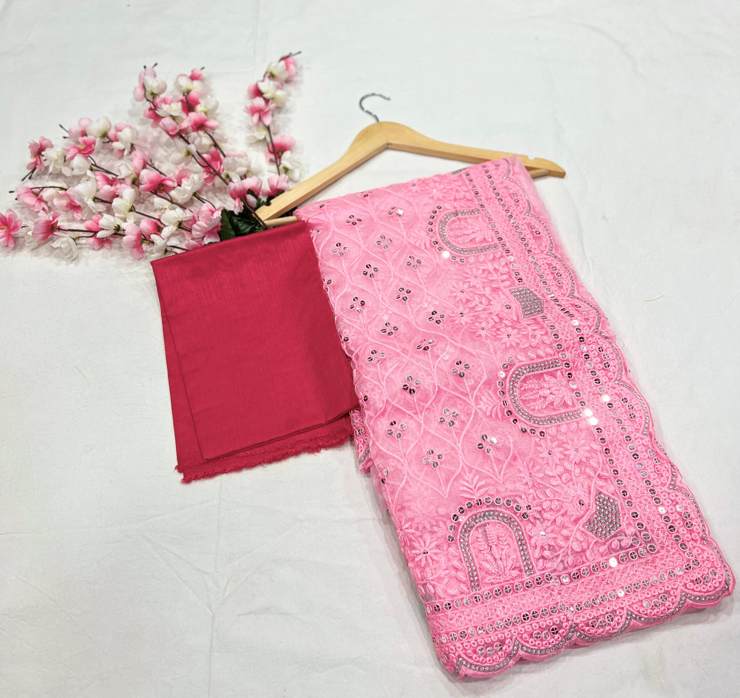 Khadi Organza With Beautiful with lv sakhi
