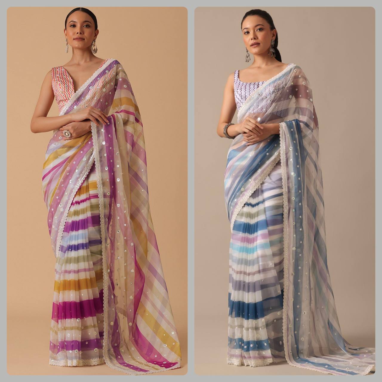 LV SAKHI-Thread Work & Border Codding & Sequins Work