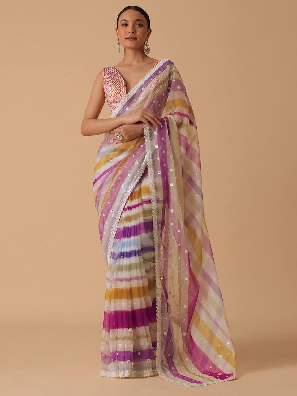 LV SAKHI-Thread Work & Border Codding & Sequins Work