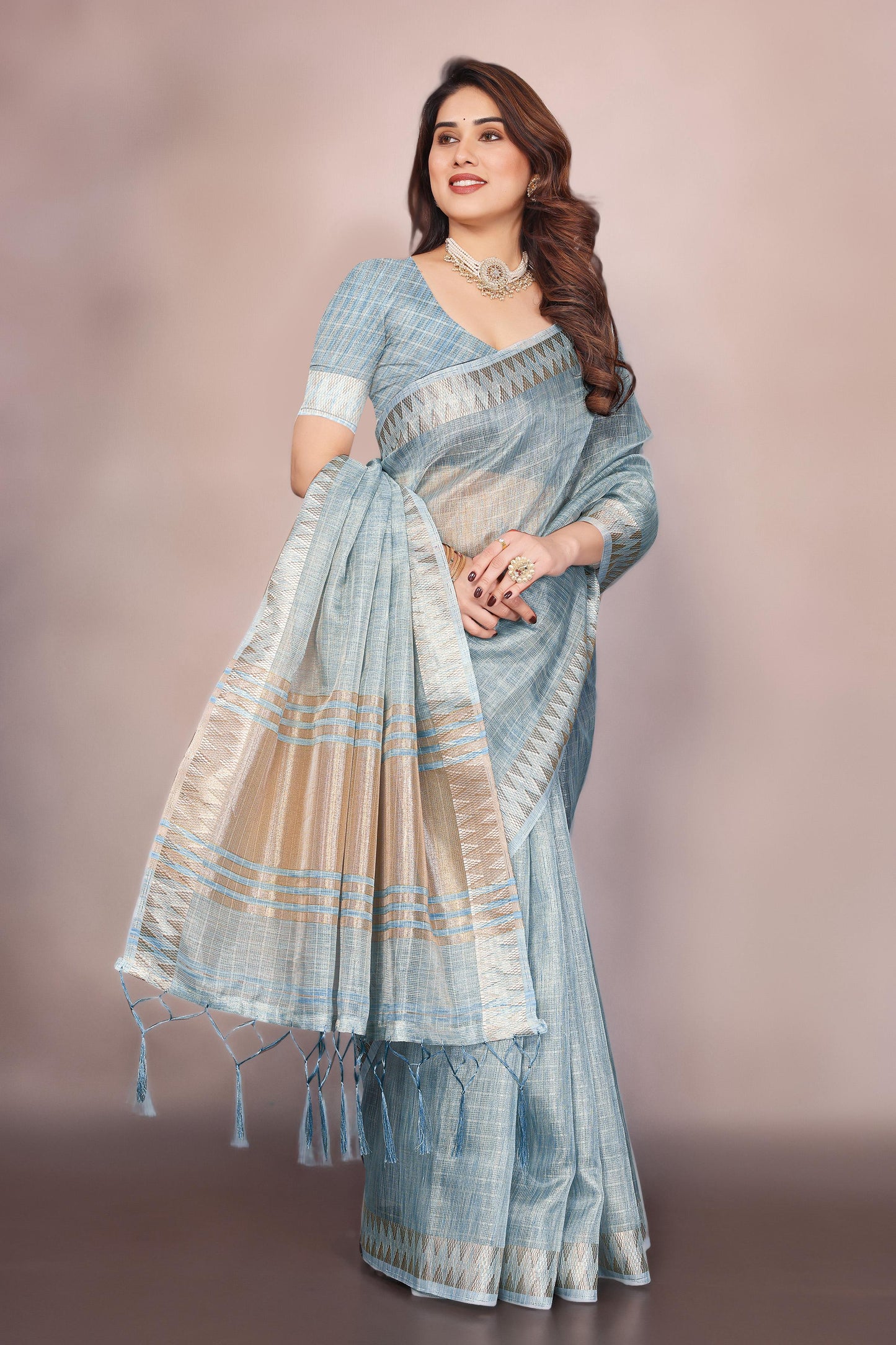 LV-SAKHI Beautiful Establishe Embroidery Sequence Work With Jacquard Rich saree