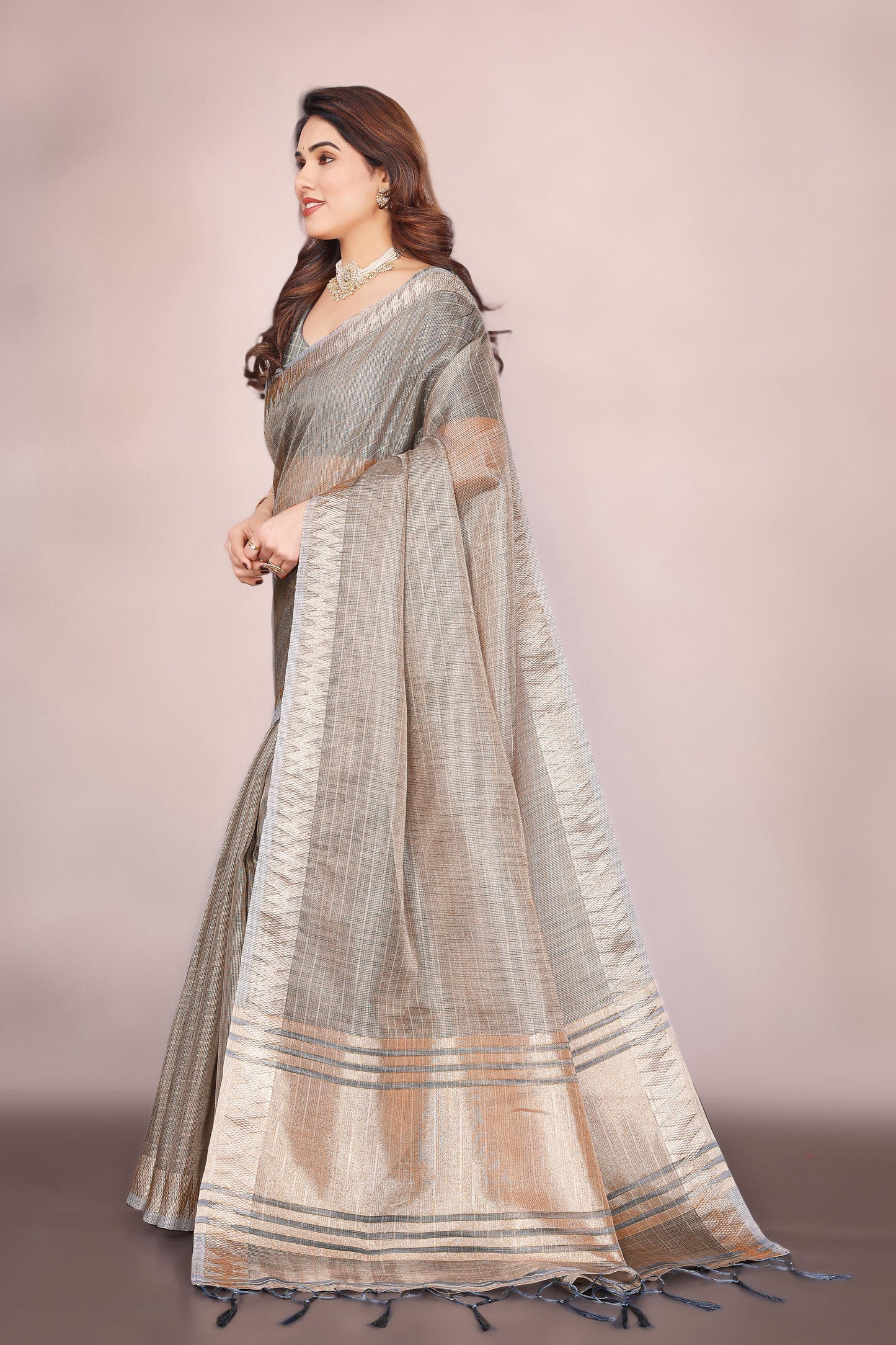 LV-SAKHI Beautiful Establishe Embroidery Sequence Work With Jacquard Rich saree