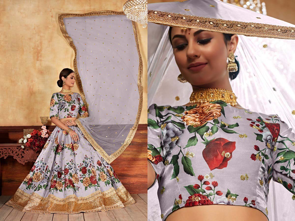 WEDDING SEASON SPECIAL FLOWER PRINTED LEHENGA CHOLI SET