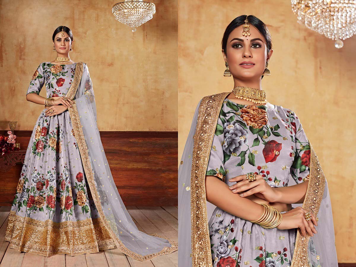 WEDDING SEASON SPECIAL FLOWER PRINTED LEHENGA CHOLI SET