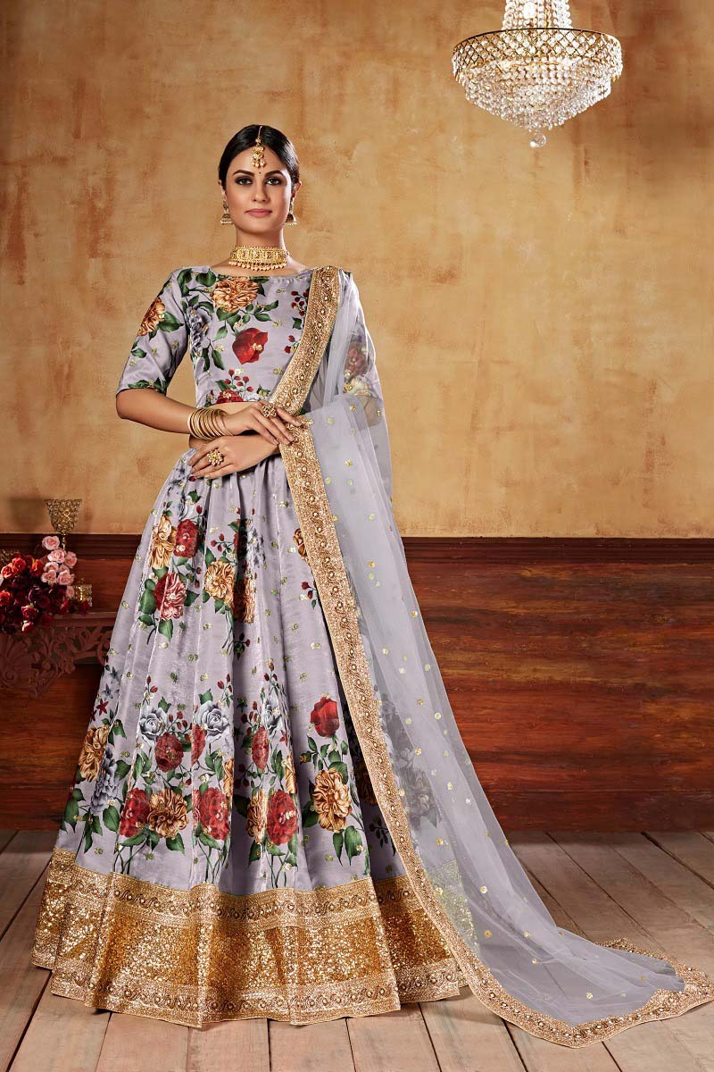 WEDDING SEASON SPECIAL FLOWER PRINTED LEHENGA CHOLI SET