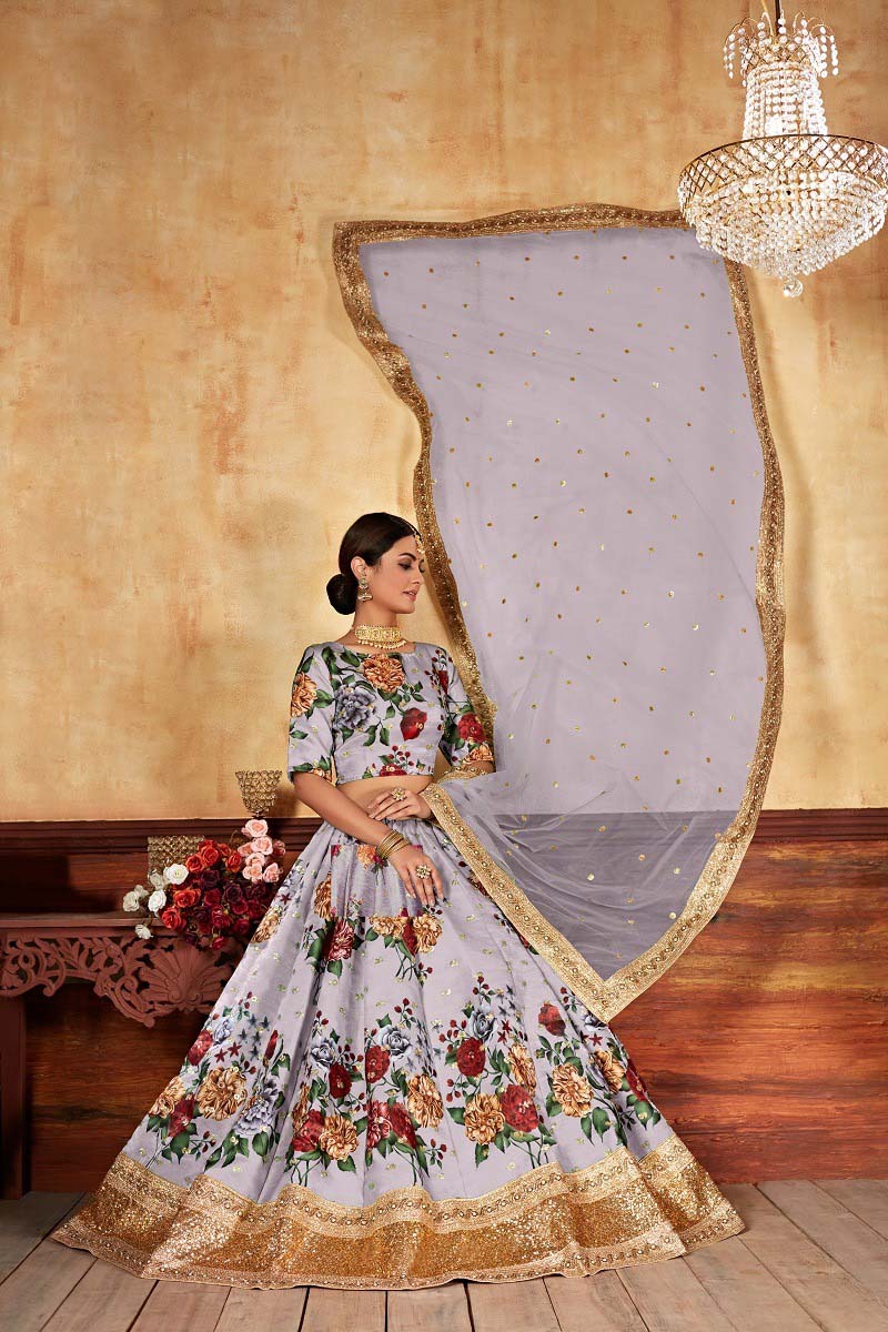 WEDDING SEASON SPECIAL FLOWER PRINTED LEHENGA CHOLI SET