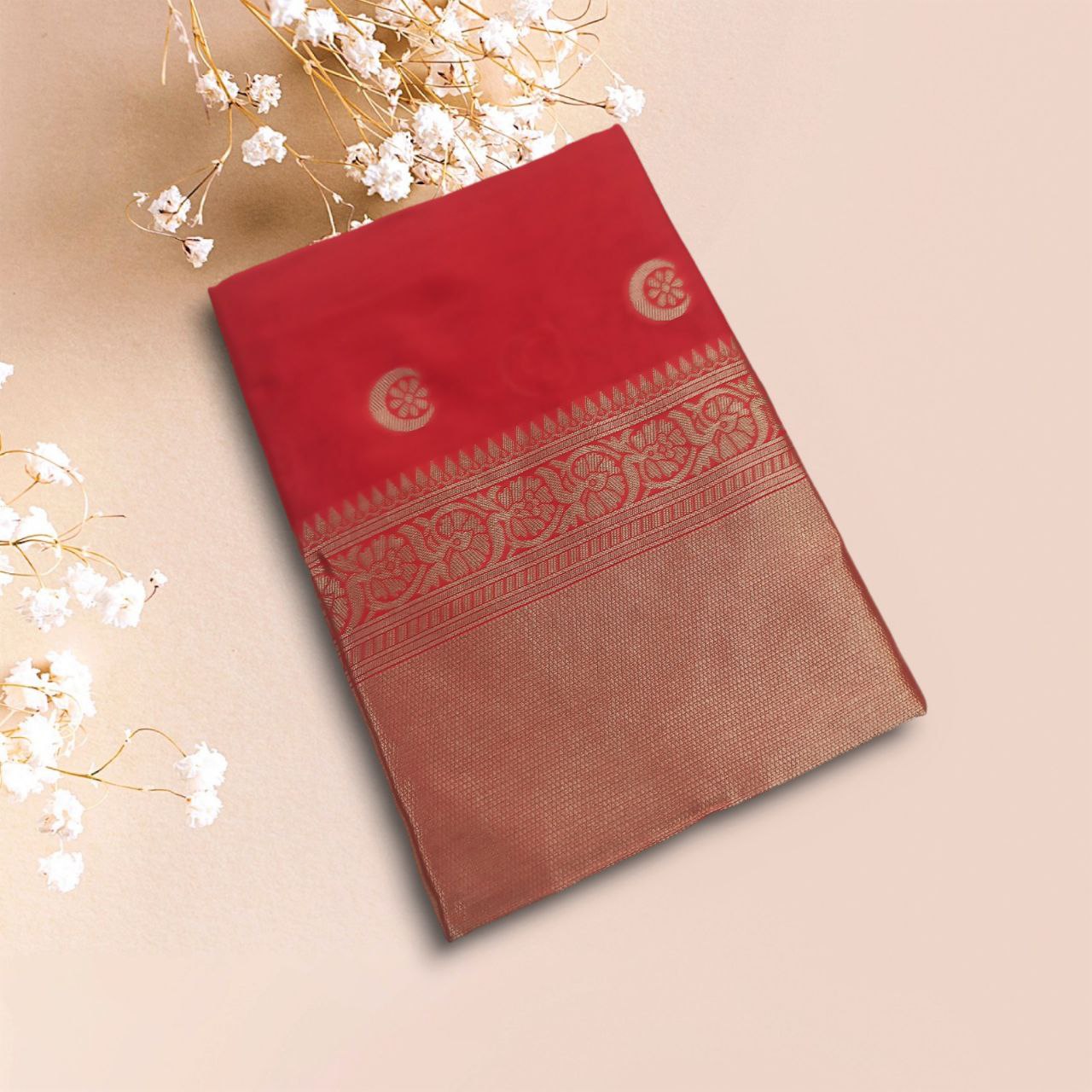BEAUTIFUL RICH PALLU & JACQUARD WORK ON ALL OVER THE SAREE.
