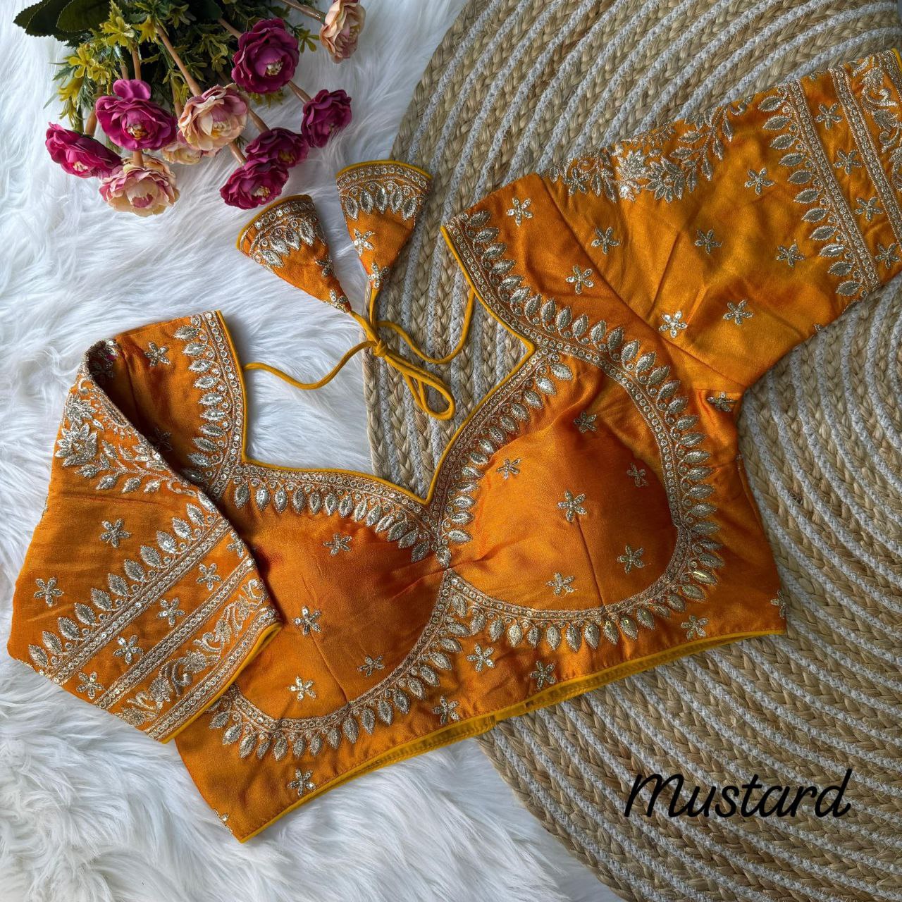 Blouse Heavy Pure Vichitra Silk