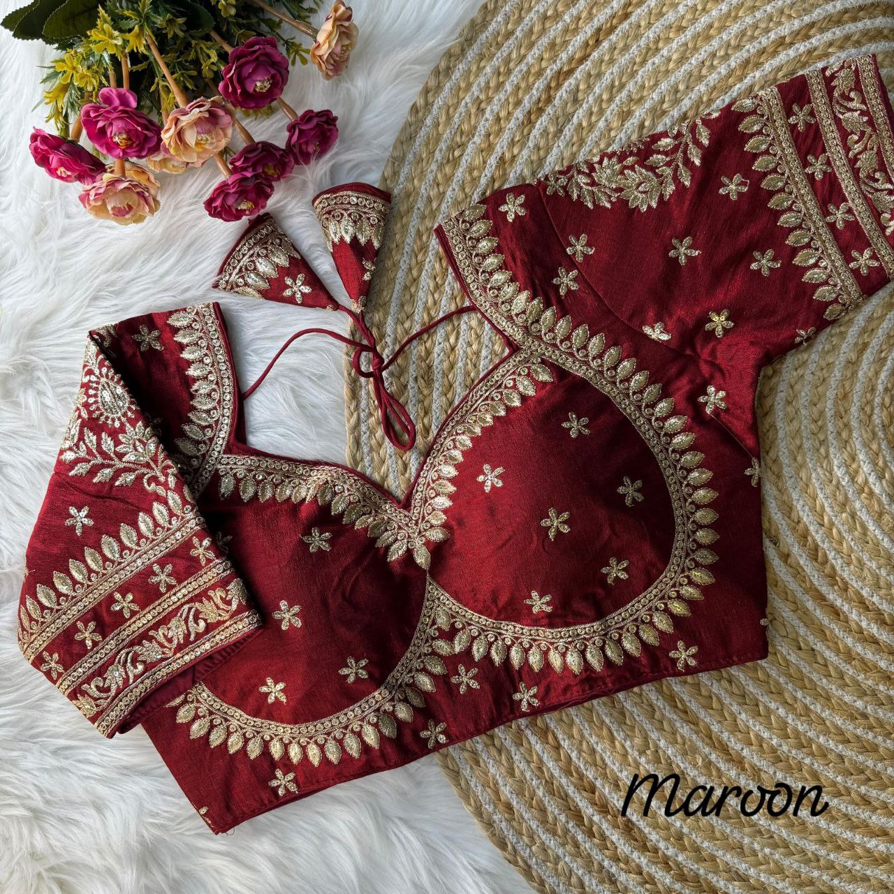 Blouse Heavy Pure Vichitra Silk