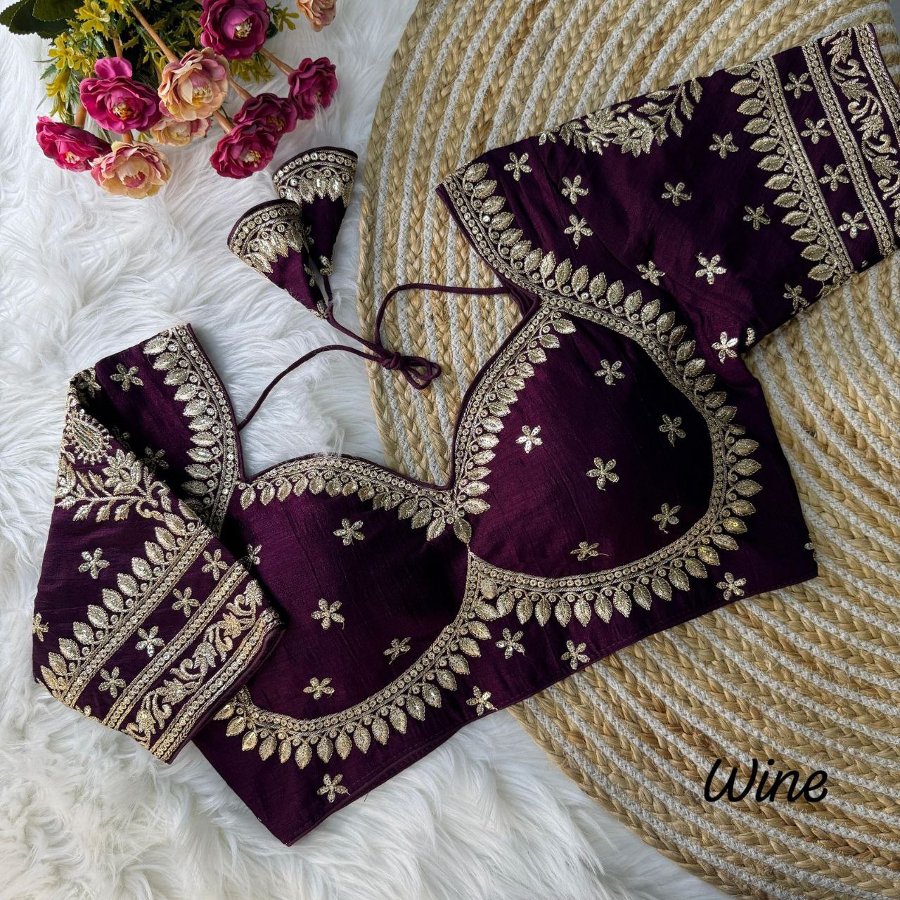 Blouse Heavy Pure Vichitra Silk