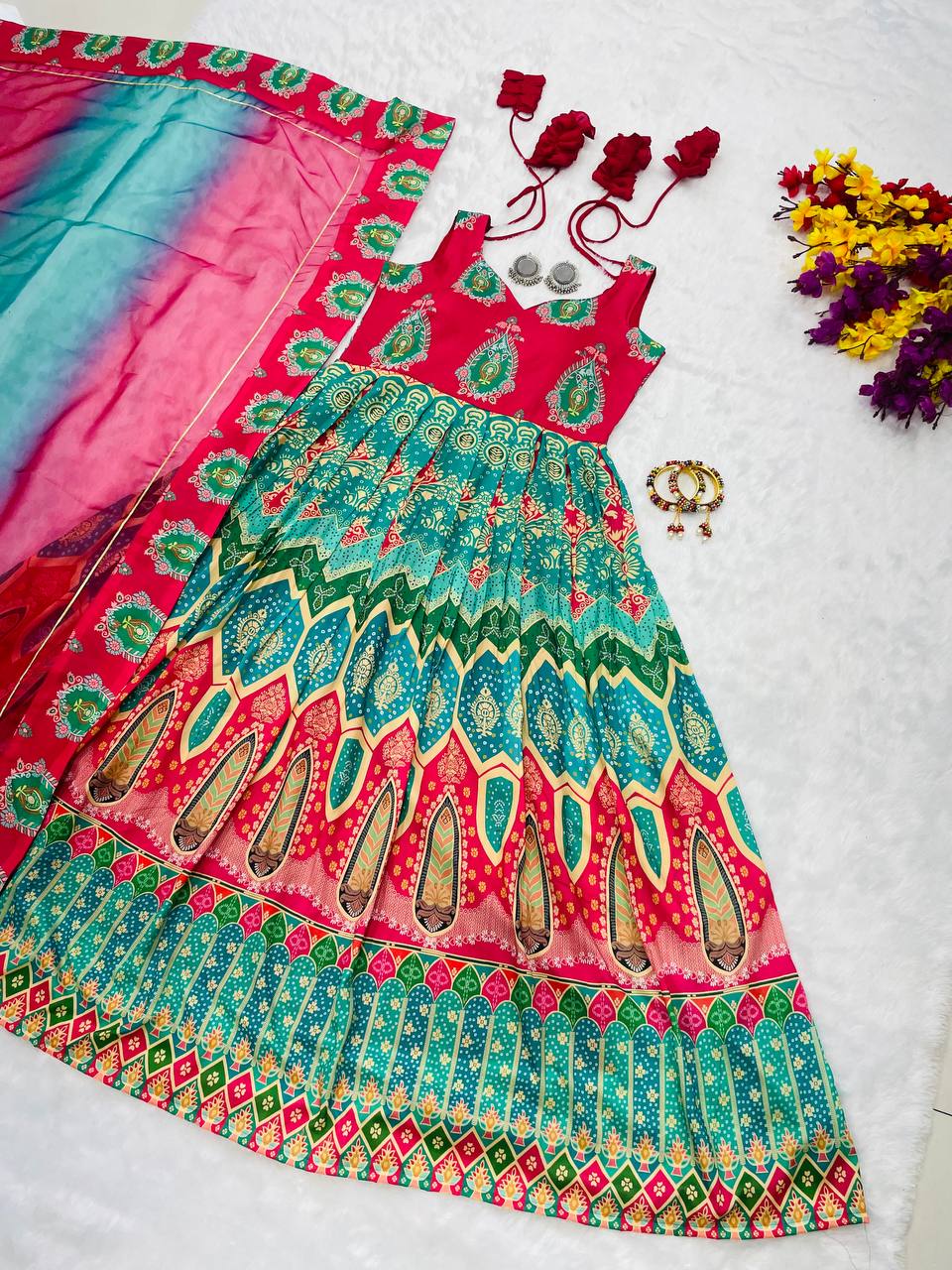 Presenting a New Gown With Pent With Duppata
