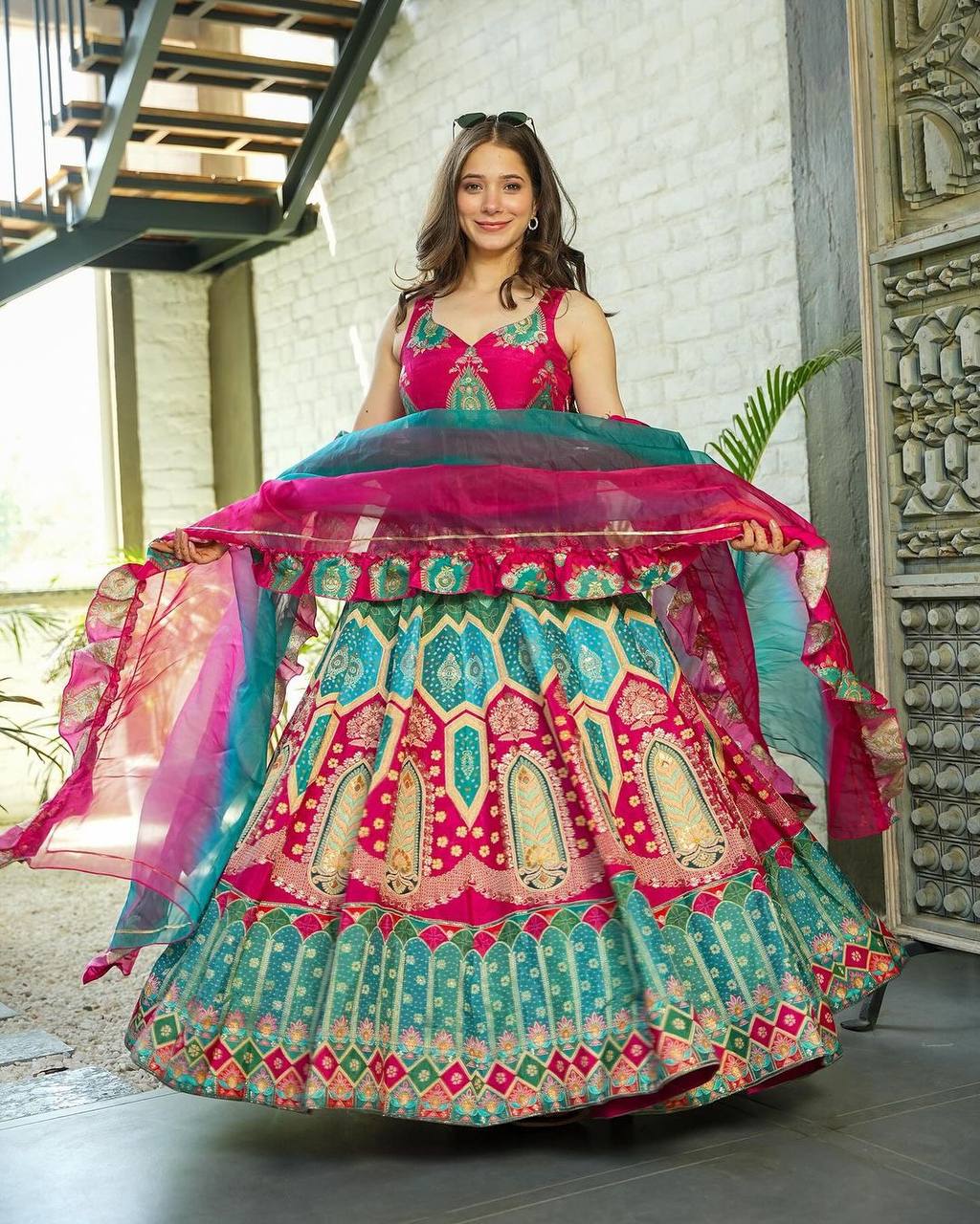 Presenting a New Gown With Pent With Duppata