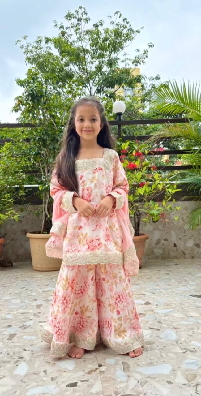 DESIGNER TOP WITH SARARA AND DUPATTA FULL STTICHED READY TO WEAR