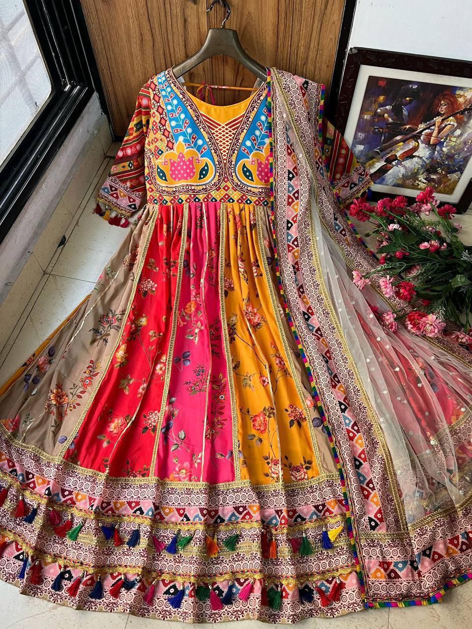 INSPIRED DESIGNER PRINTED ANARKALI GOWN