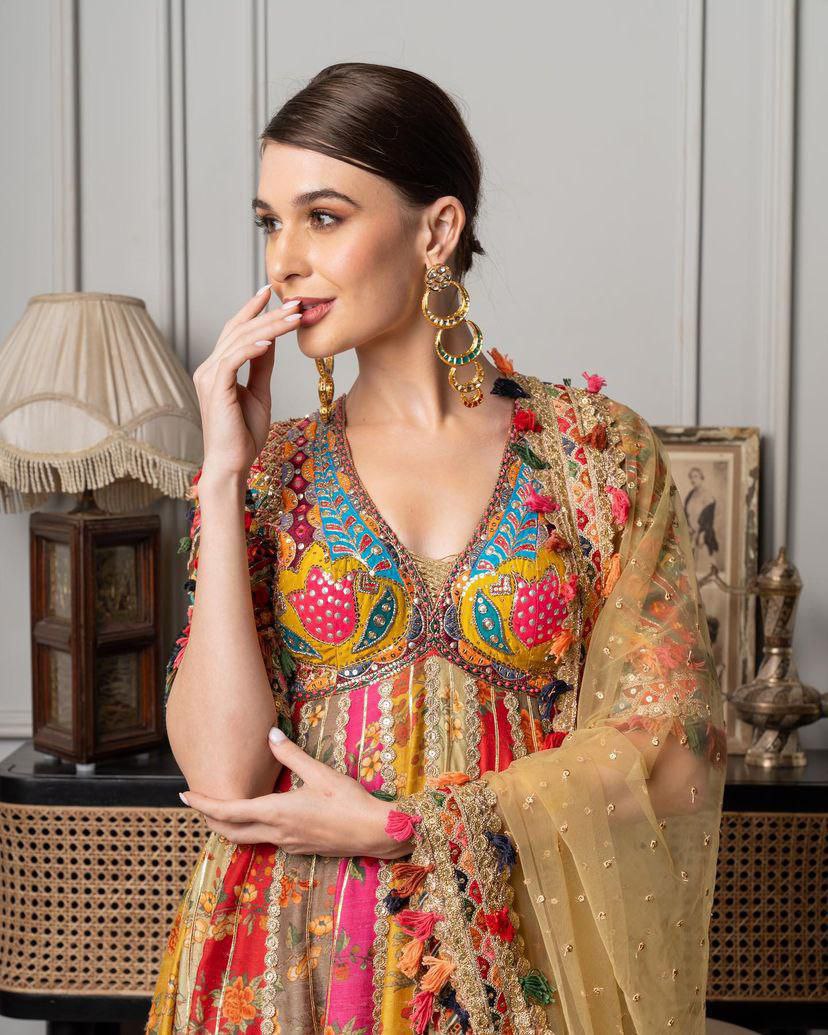 INSPIRED DESIGNER PRINTED ANARKALI GOWN