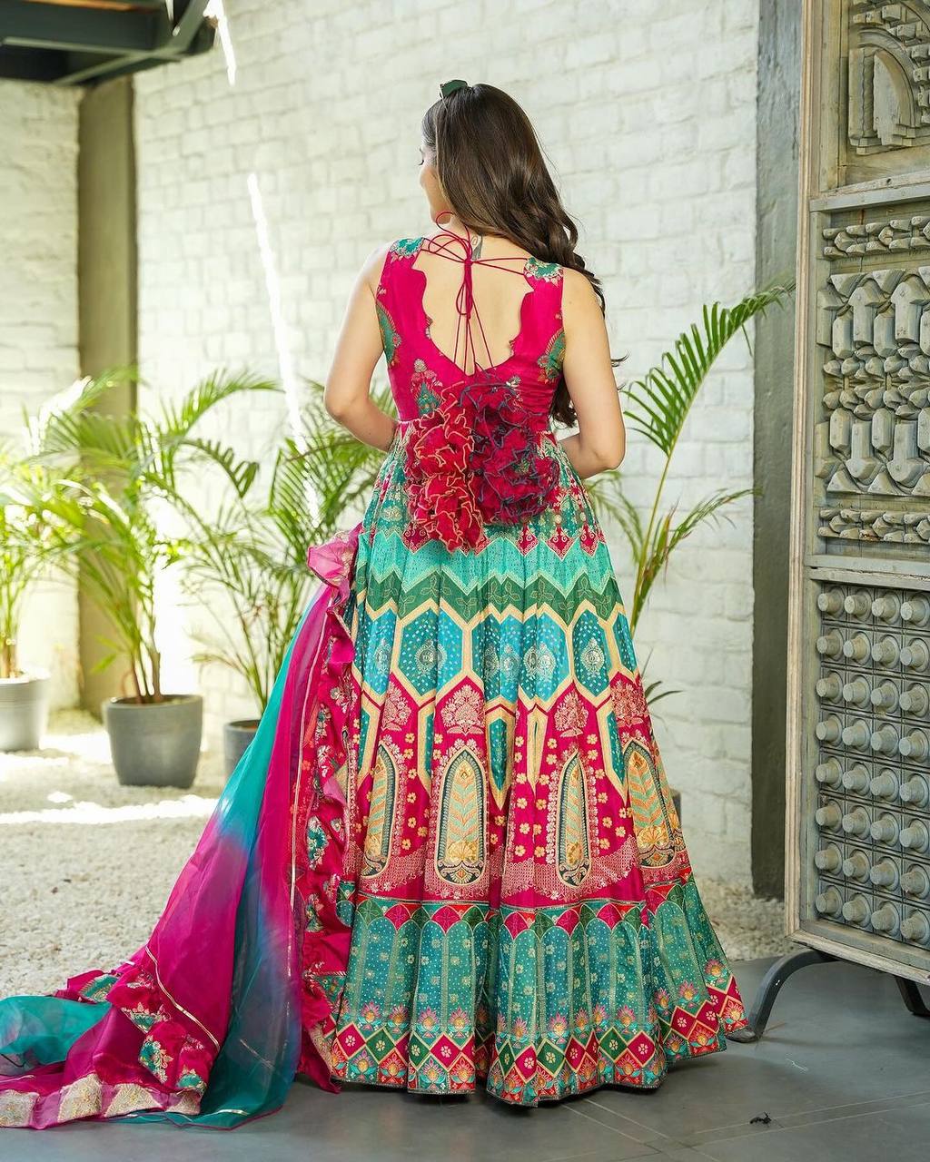 Presenting a New Gown With Pent With Duppata