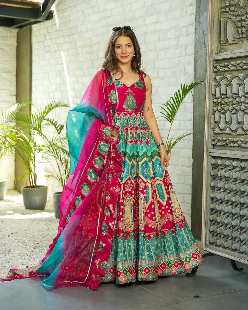 Presenting a New Gown With Pent With Duppata