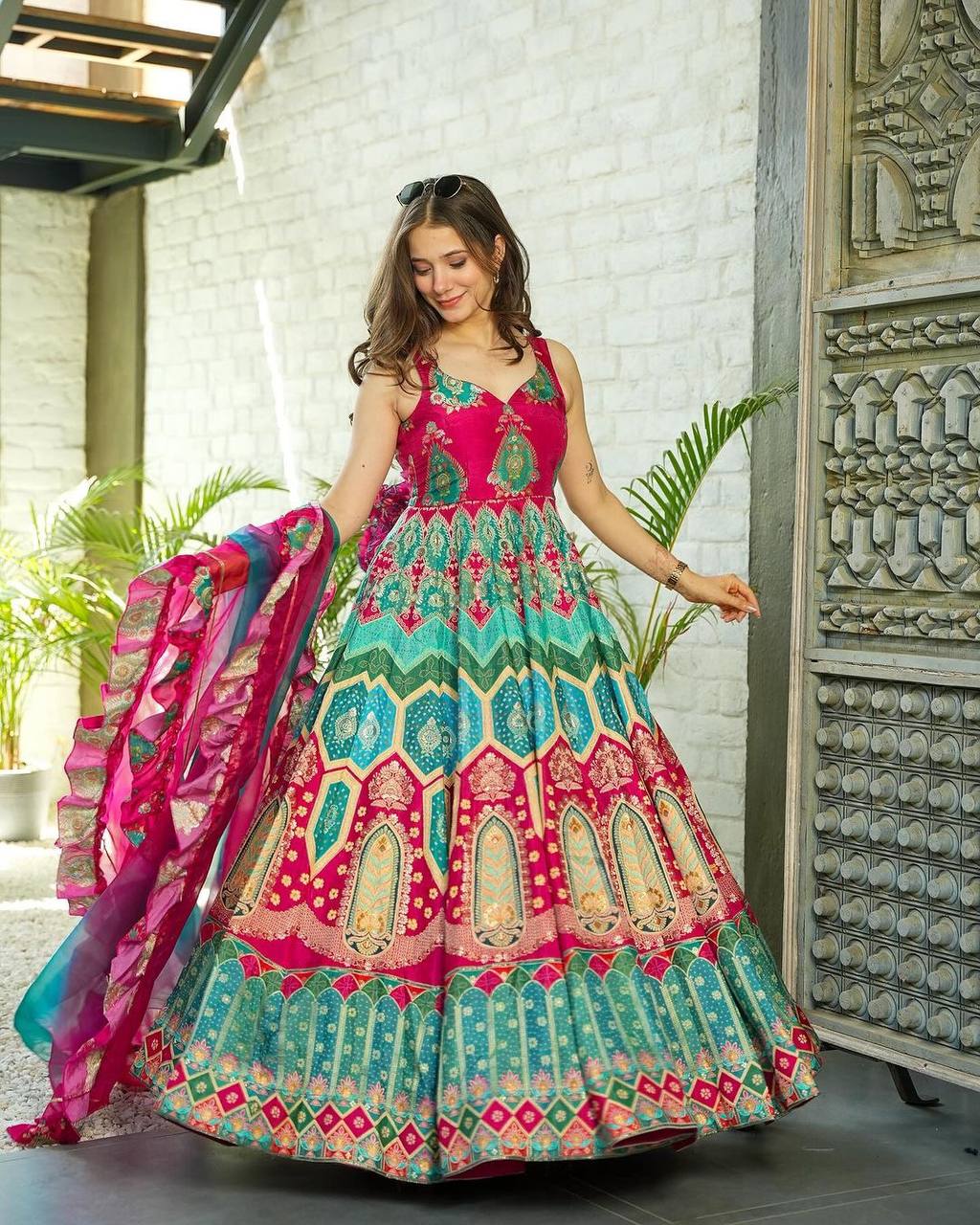 Presenting a New Gown With Pent With Duppata