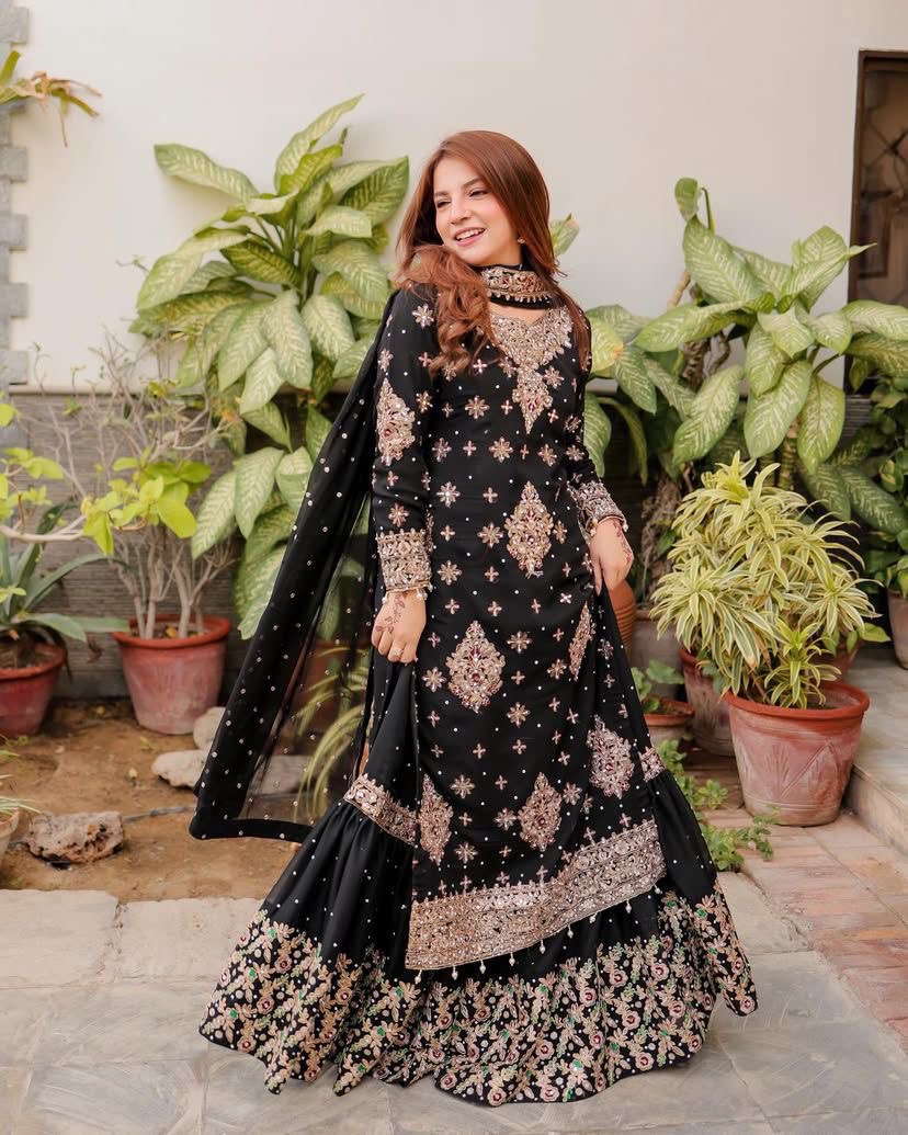 New Designer Party Wear Look Sharara Set