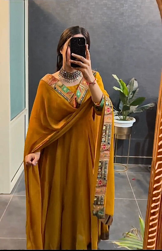 Introducing New Gown with Duptta