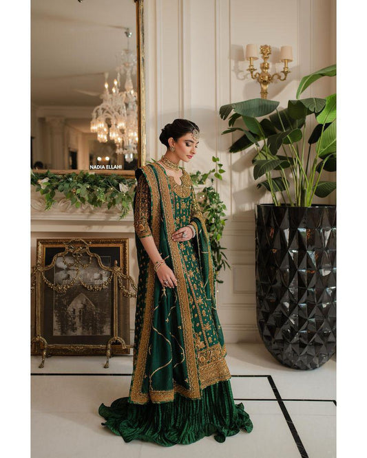 LVSAKHI NEW KURTI-SHARARA SET IN CHINON SILK WITH BEAUTIFUL SEQUINS EMBROIDERY WORK