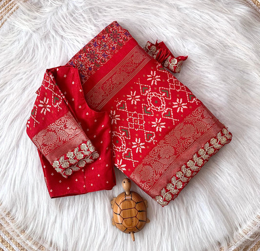 DOLA SILK SAREE IN BANDHNI