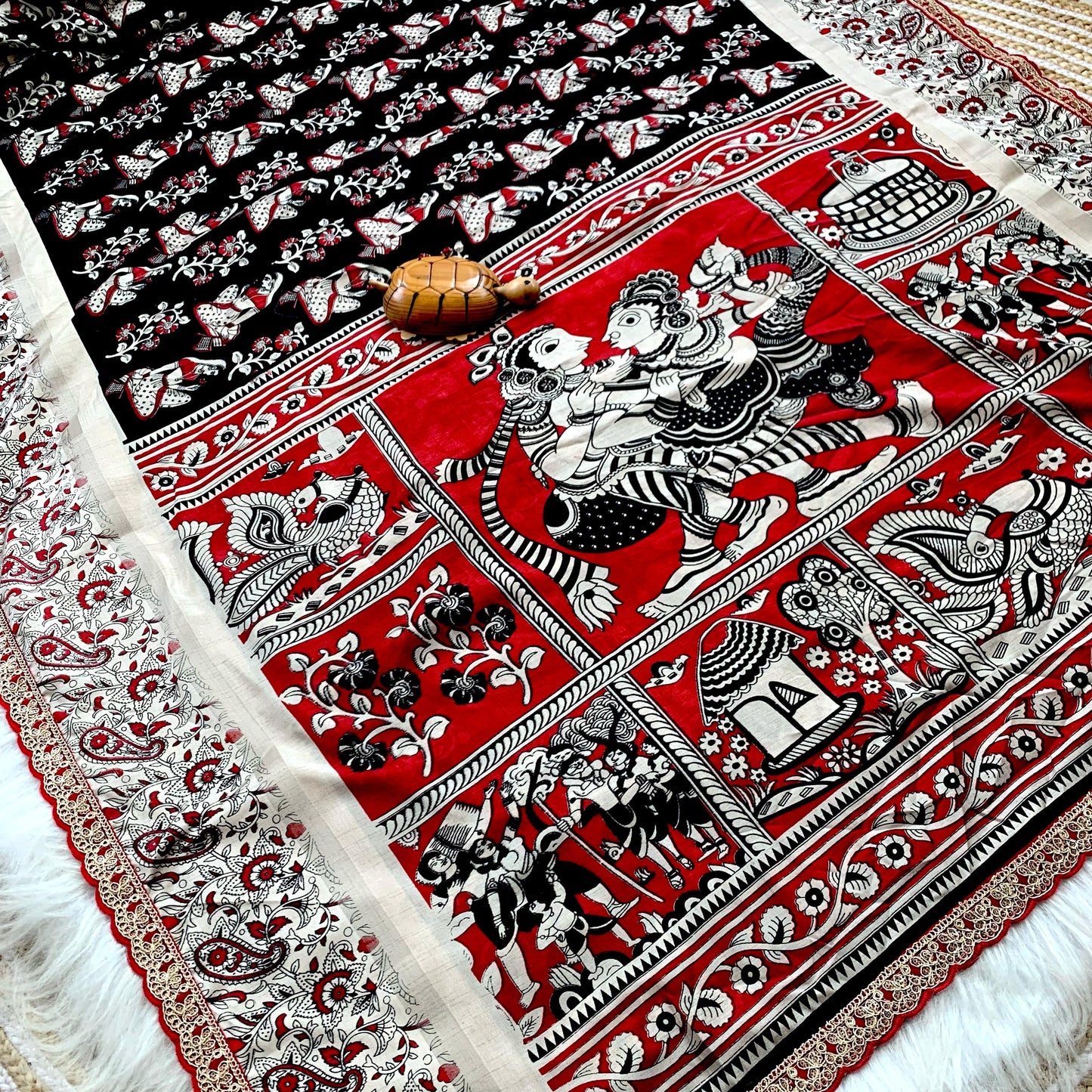 Soft Cotton Silk Fabric With Kalamkar