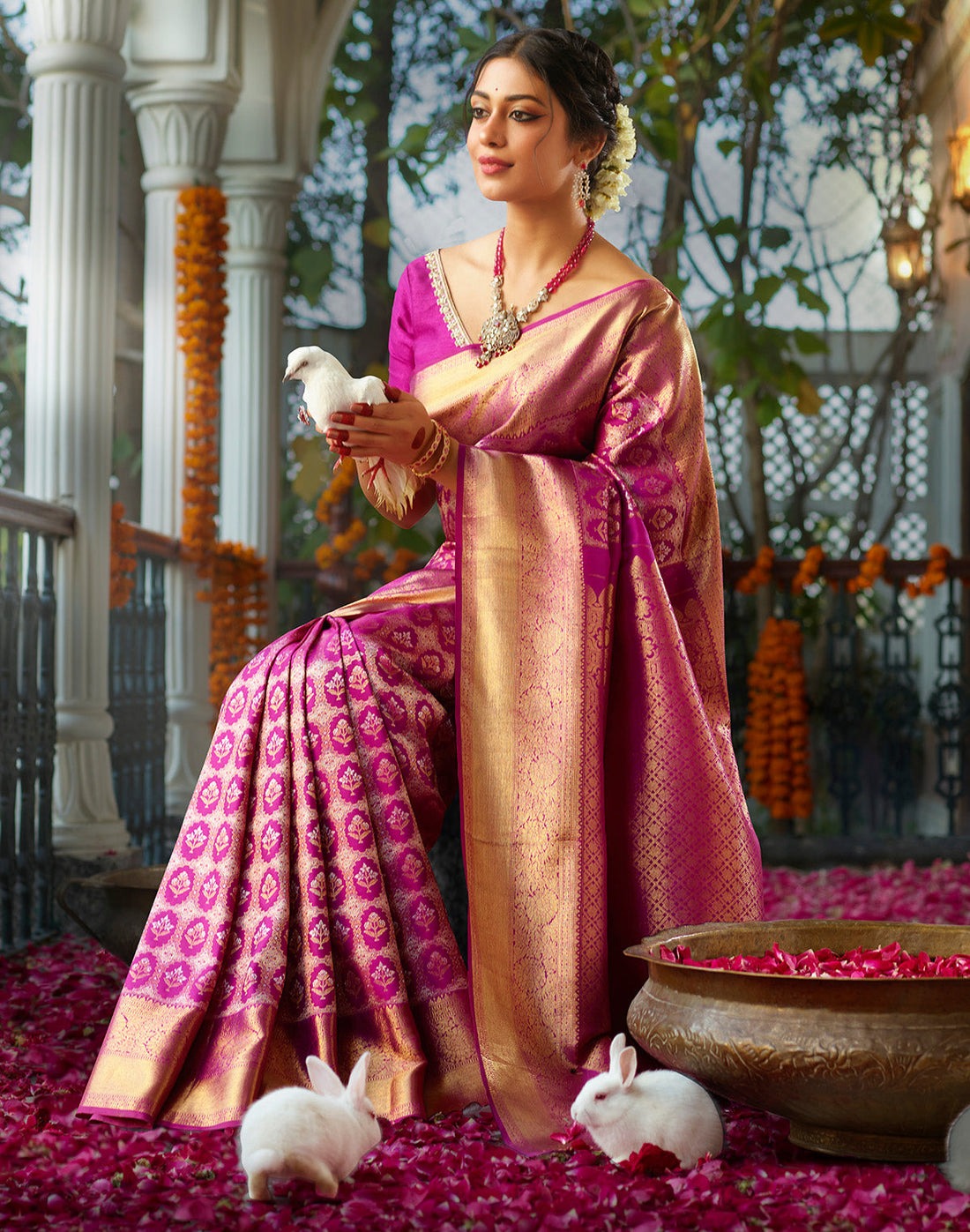 RED Banarasi Soft Silk Saree from the lvsakhi