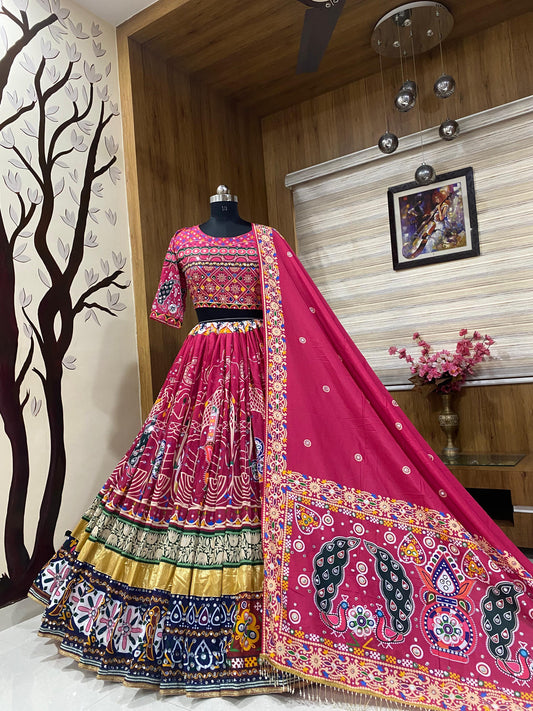 NEW NAVRATRI SPECIAL DESIGNER PRINTED LAHENGA CHOLI