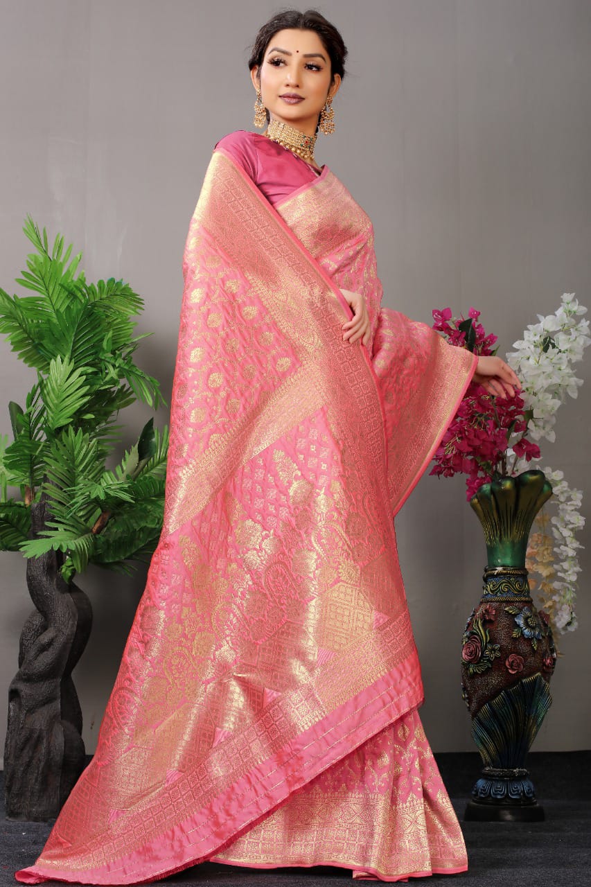 Kanchipuram Pure silk handloom saree with Pure Jari for LVsakhi