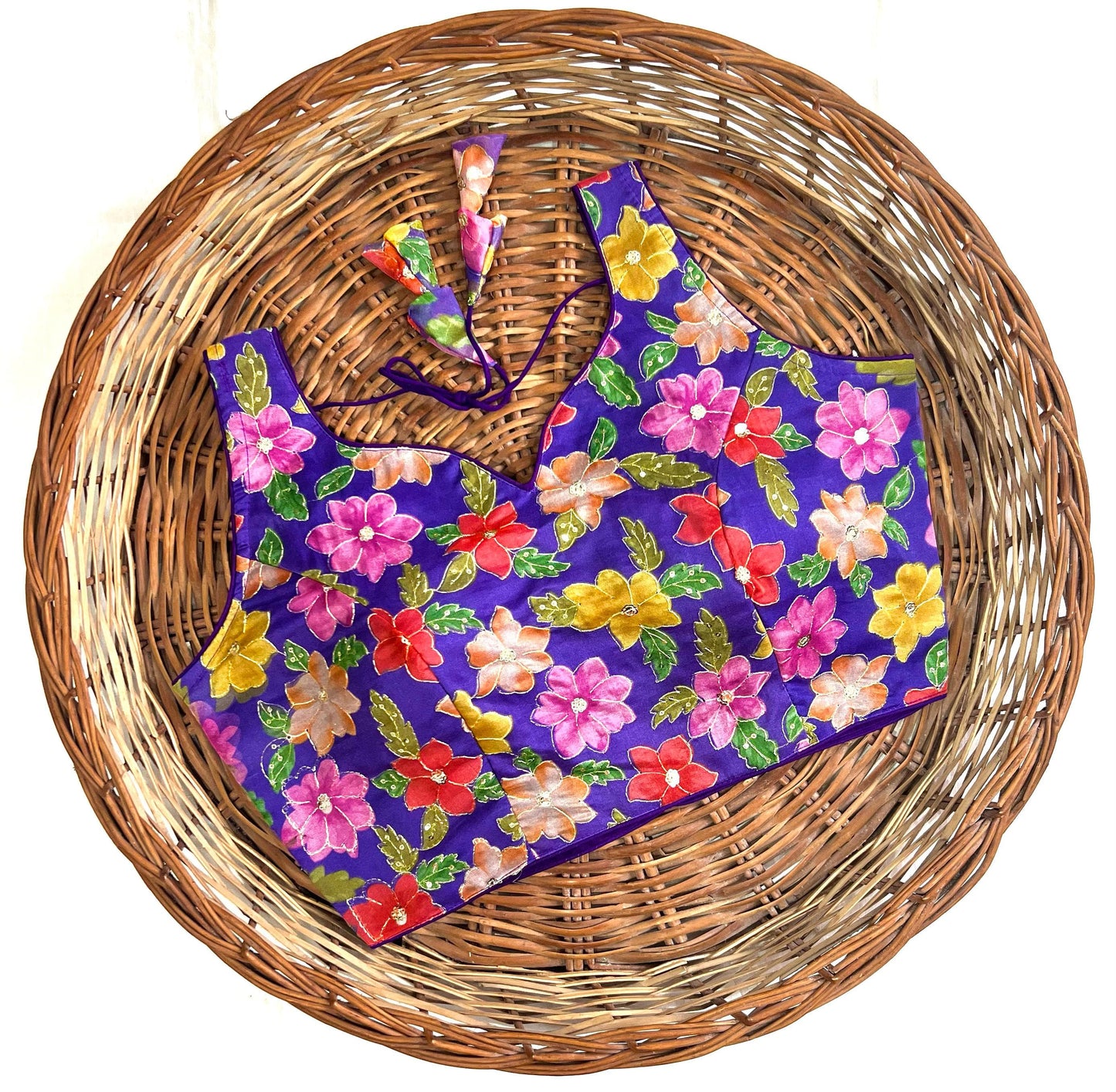 3-D print flower with thread work