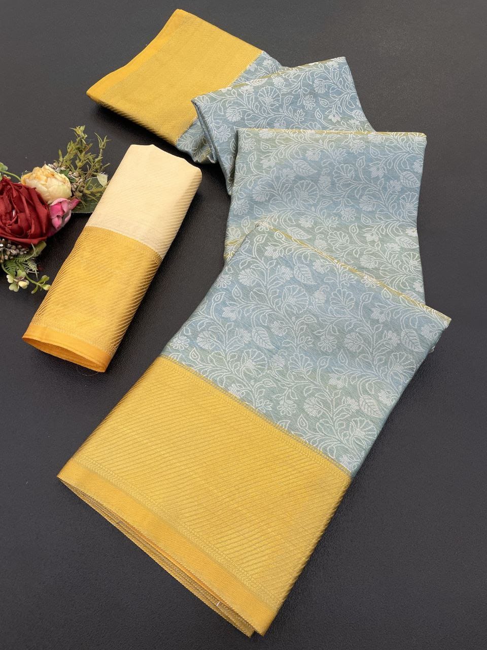 Beautiful banarsi Handloom Golden Tissue zari Silk saree-Lvsakhi