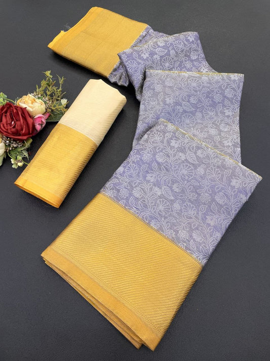 Beautiful banarsi Handloom Golden Tissue zari Silk saree-Lvsakhi