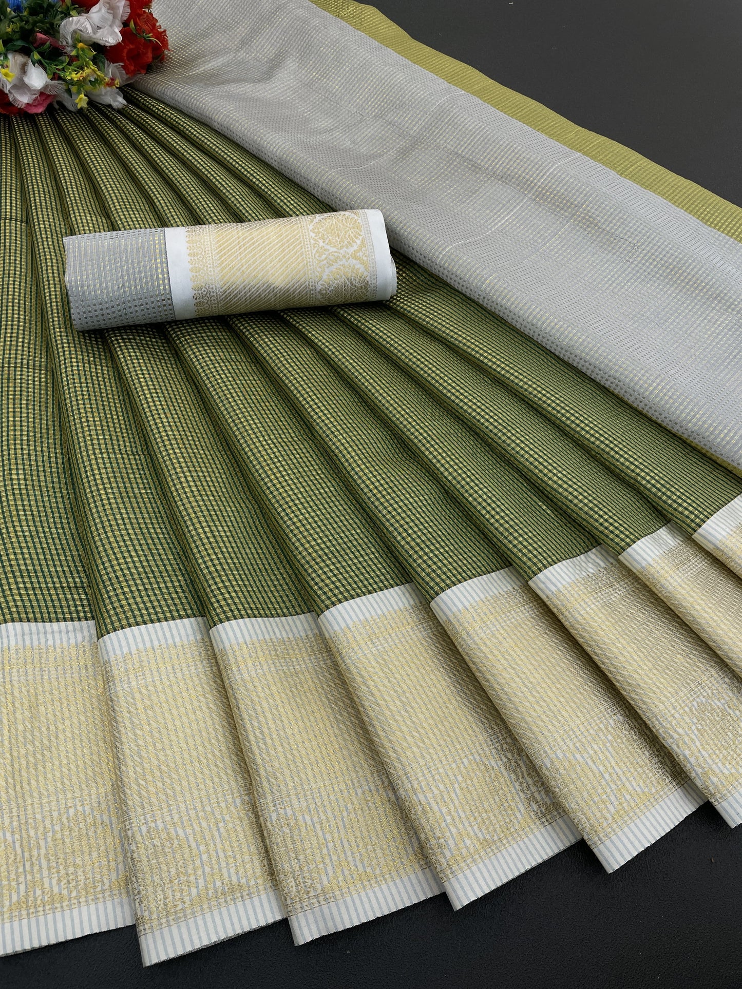 LV sakhi-Pure Kanchivaram silk saree…..