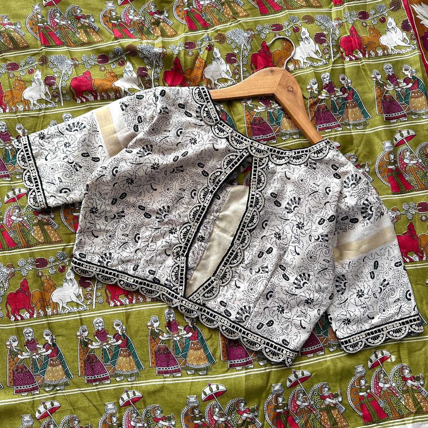 LV SAKHI-Soft Cotton Silk Fabric WithKalamkari Print