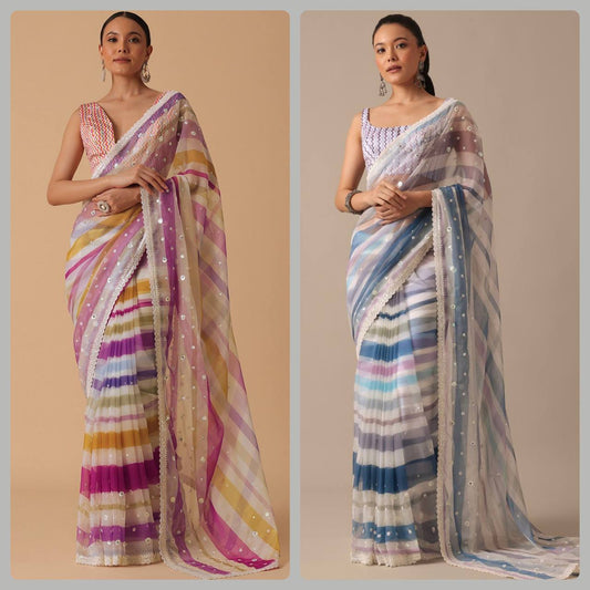 LV SAKHI-Thread Work & Border Codding & Sequins Work