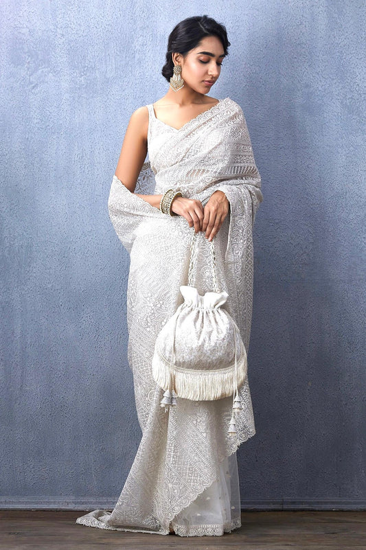 LV SAKHI-Khadi Organza With Beautiful Multi Embroidery