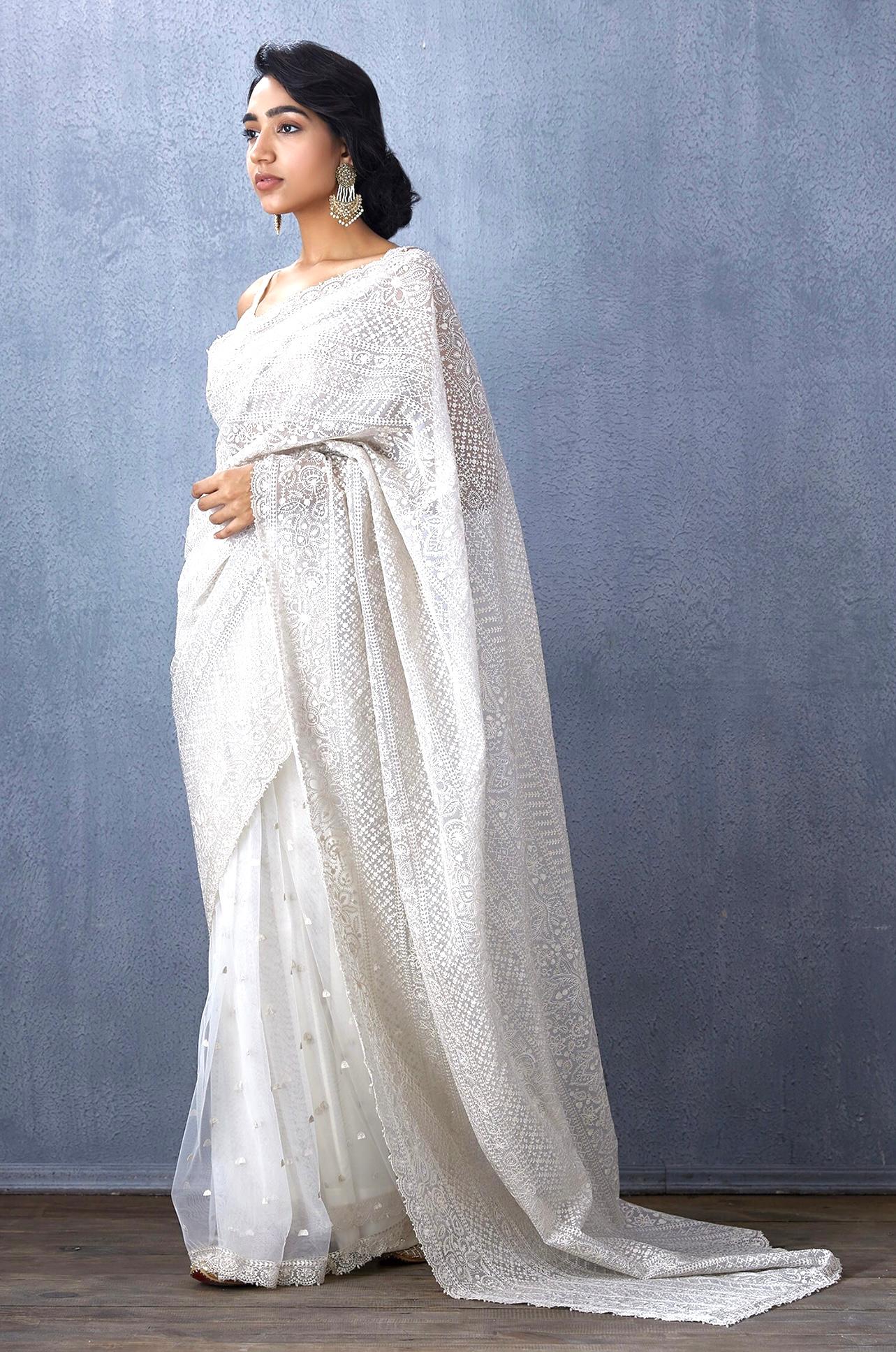 LV SAKHI-Khadi Organza With Beautiful Multi Embroidery