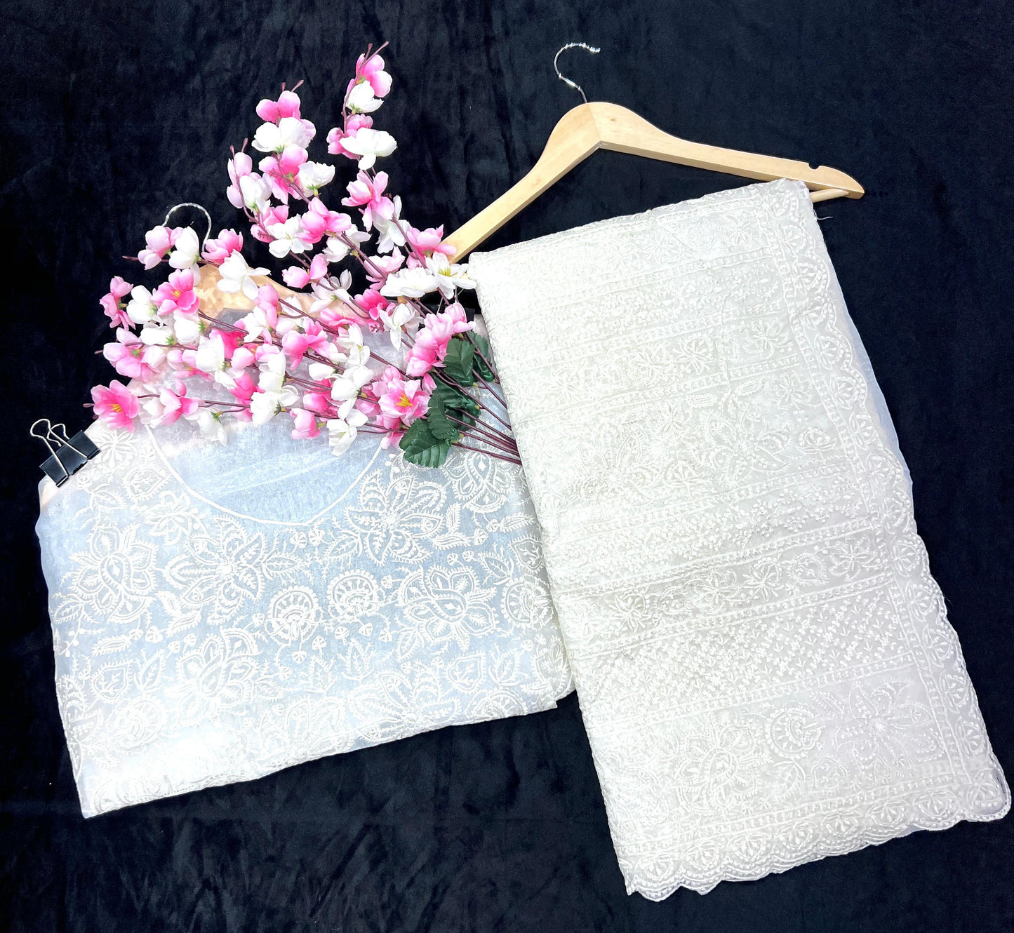 LV SAKHI-Khadi Organza With Beautiful Multi Embroidery
