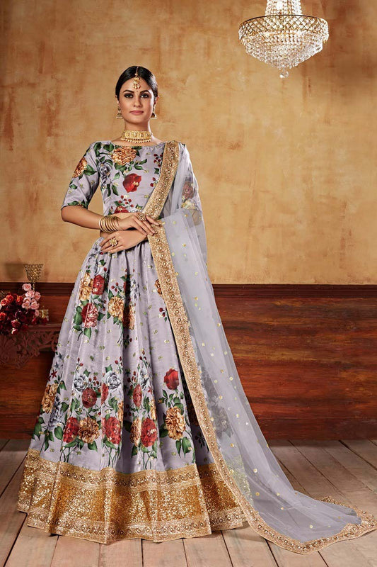 WEDDING SEASON SPECIAL FLOWER PRINTED LEHENGA CHOLI SET
